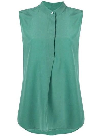 Sleeveless Silk Blouse